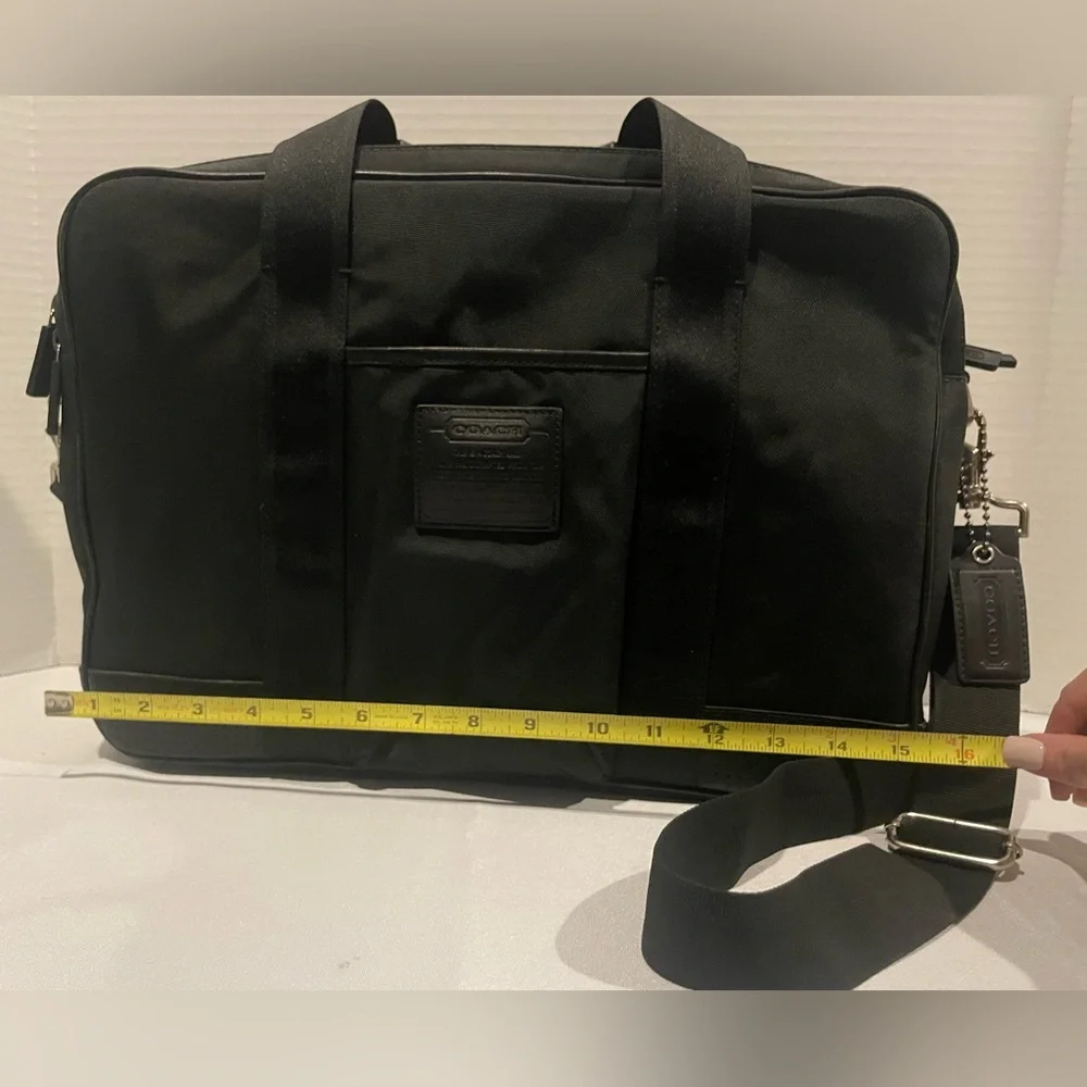 Coach Black Nylon Laptop Bag with Adjustable Strap